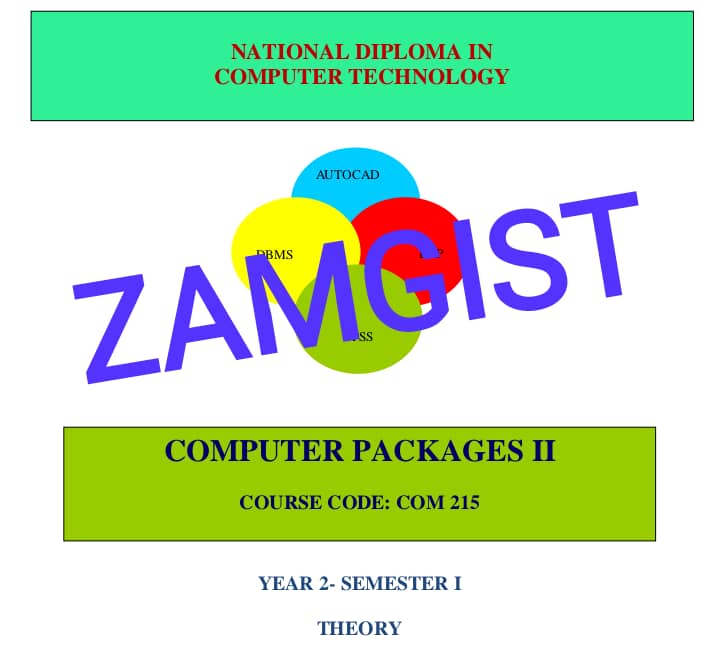 Com 215 pdf download - Computer Packages II