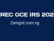 WAEC GCE IRS 2022 Questions and answers
