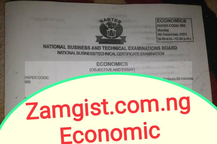 NABTEB GCE Economics 2022 Questions And Answers