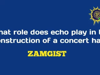 What role does echo play in the construction of a concert hall
