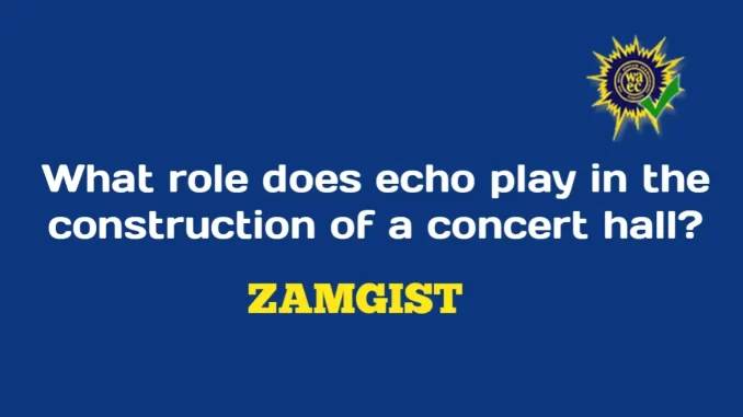 What role does echo play in the construction of a concert hall