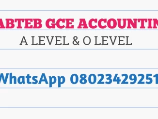 Nabteb GCE Financial Accounting 2023 Questions And Answers