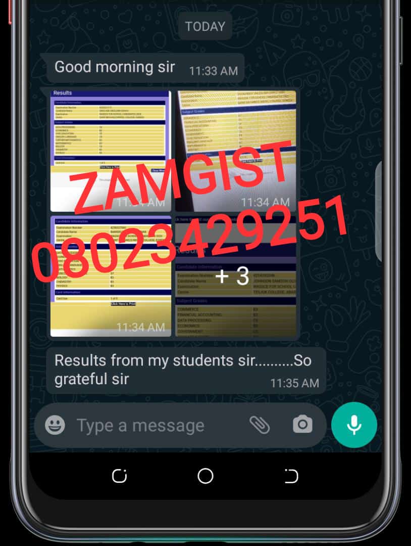 Zamgist Waec testimonials 3