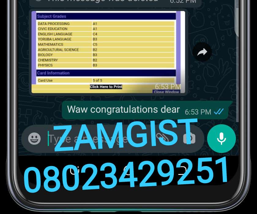 Zamgist Waec testimonials 1